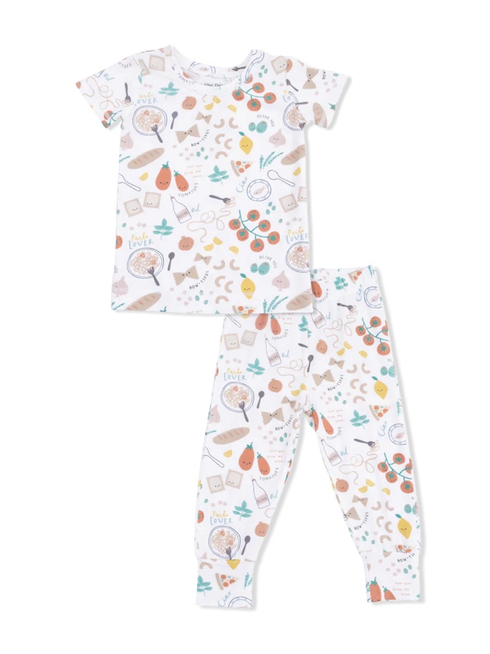Angel Dear Pasta Lovers Short Sleeve Pajama Set 18-24 months 5/6